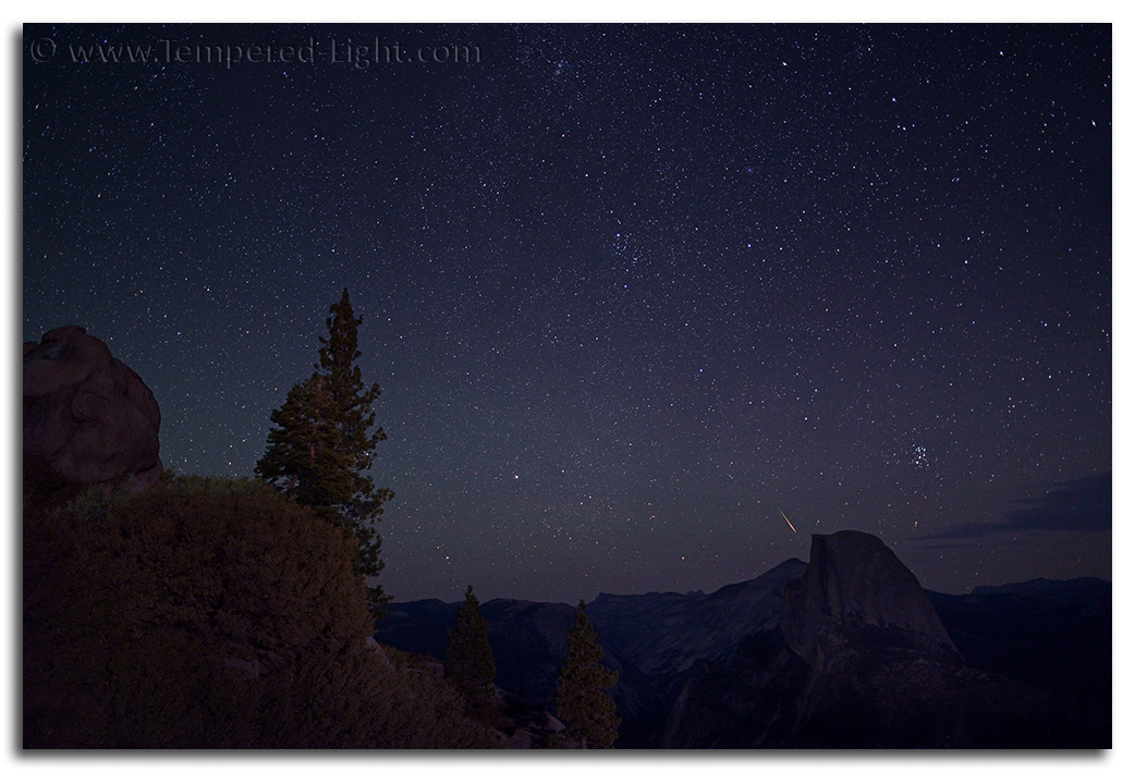 Perseid & Pleiades from Glacier Point