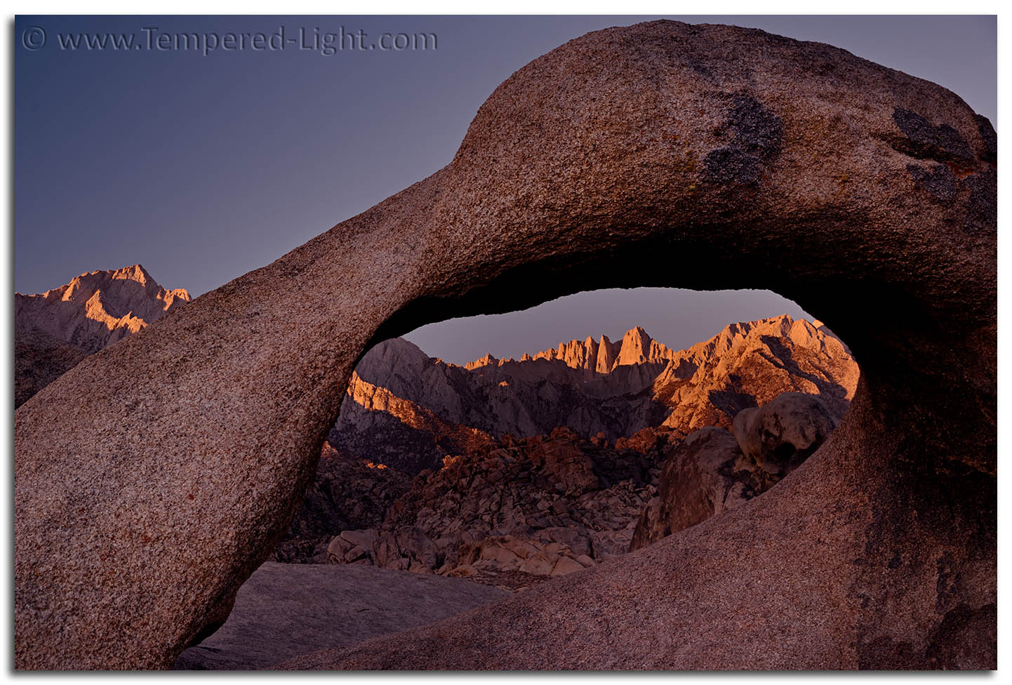 Mobius Arch with Mt. Whitney at Dawn