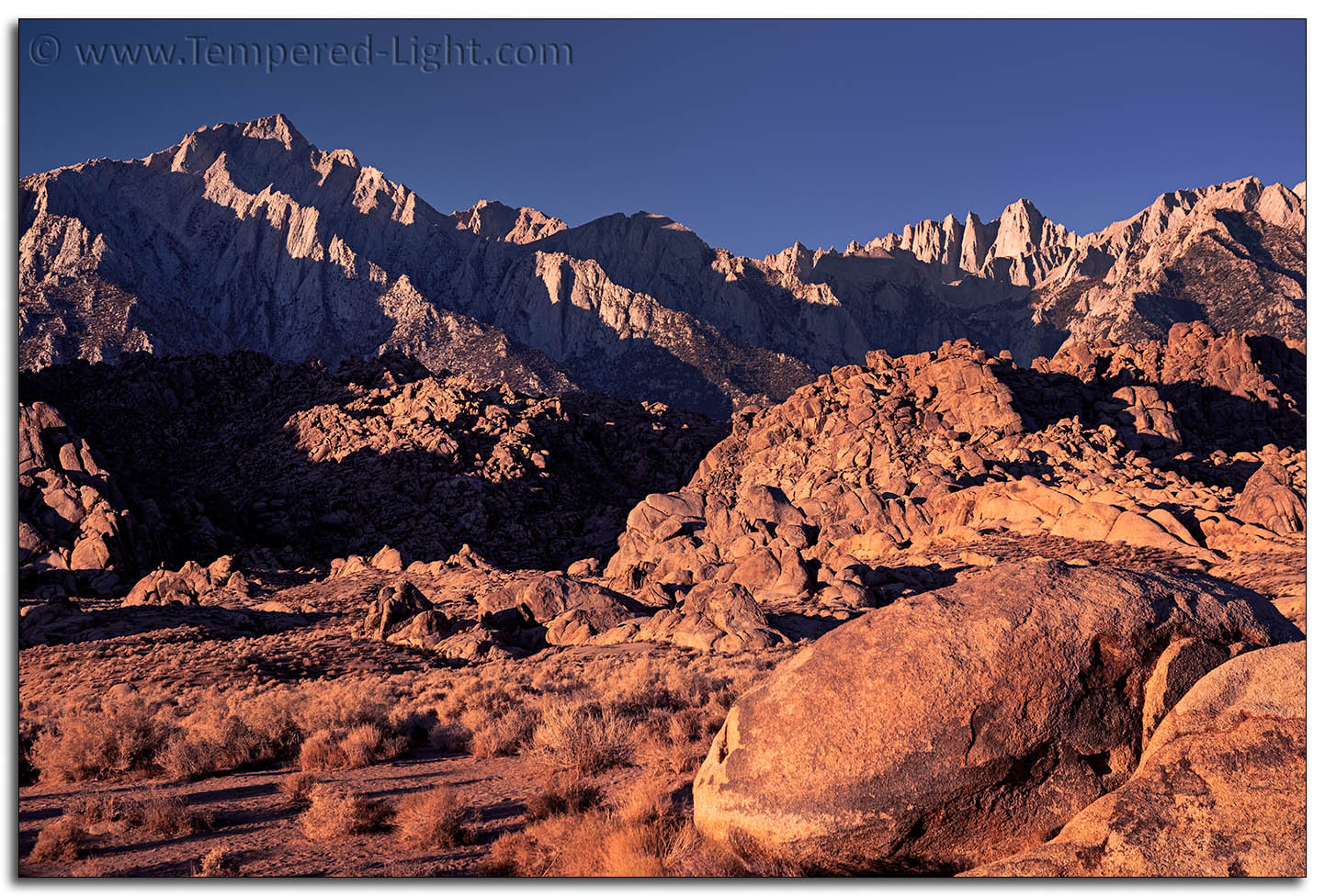 Lone Pine Peak and Mt. Whitney from Alabama Hills